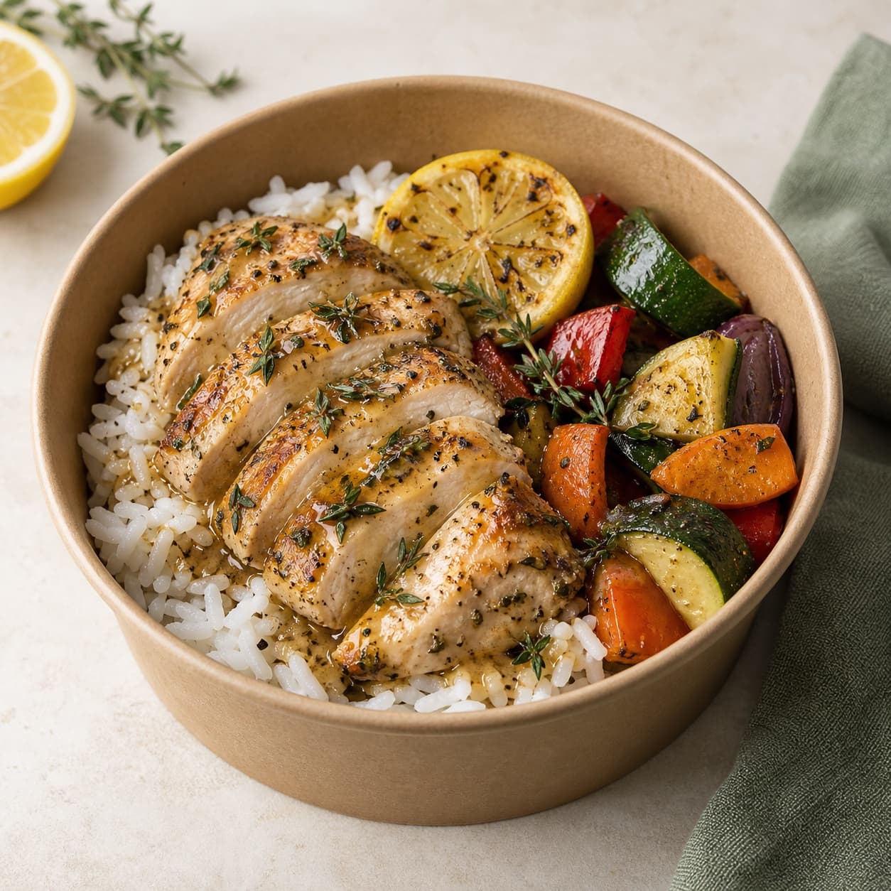 Poulet citron-thym