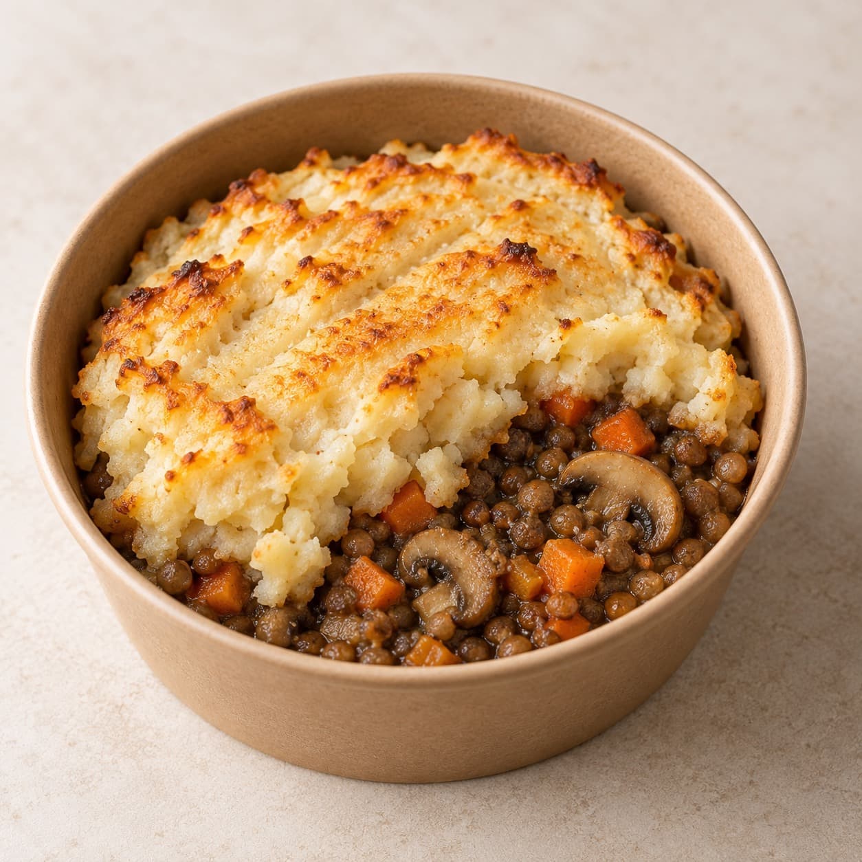 Parmentier de lentilles & champignons - plat FRESOA